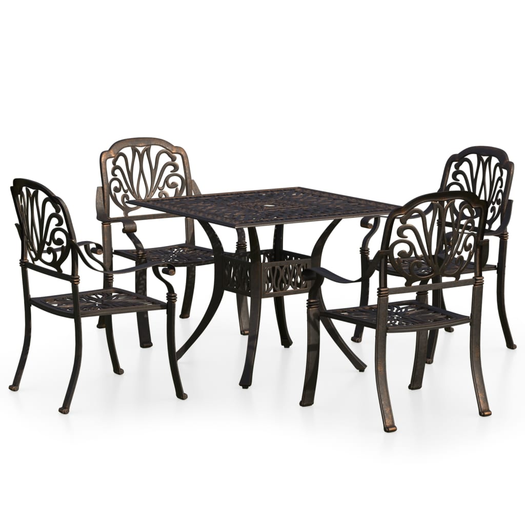 Set da Bistrot 5 pz in Alluminio Pressofuso Bronzo 3070604