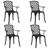 Set da Bistrot 5 pz in Alluminio Pressofuso Nero cod mxl 40343