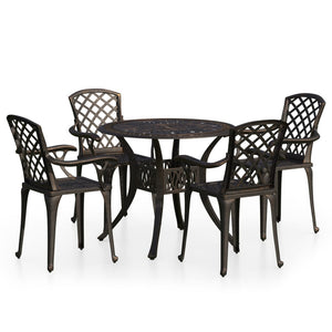 Set da Bistrot 5 pz in Alluminio Pressofuso Bronzo cod mxl 39758