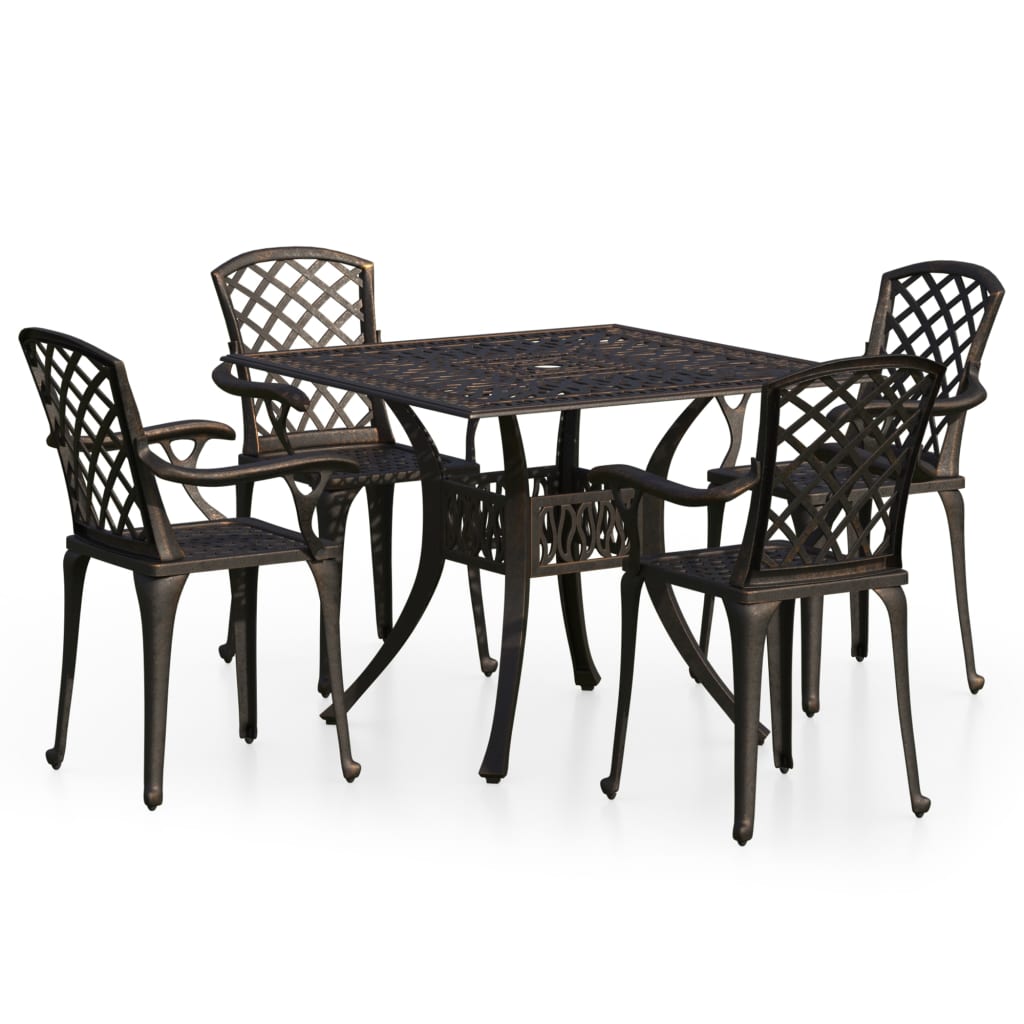 Set da Bistrot 5 pz in Alluminio Pressofuso Bronzo 3070613