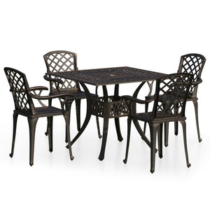 Set da Bistrot 5 pz in Alluminio Pressofuso Bronzo 3070613