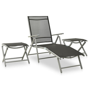 Set da Pranzo da Giardino 10 pz Nero e Argento 3070646