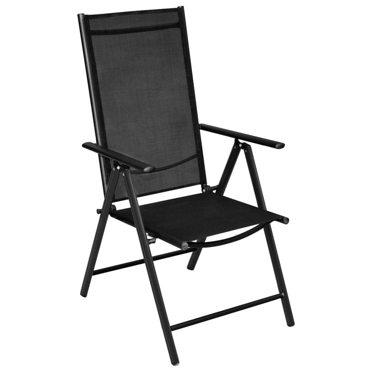 Set Mobili da Pranzo per Giardino 5 pz in Alluminio Nero cod mxl 45893