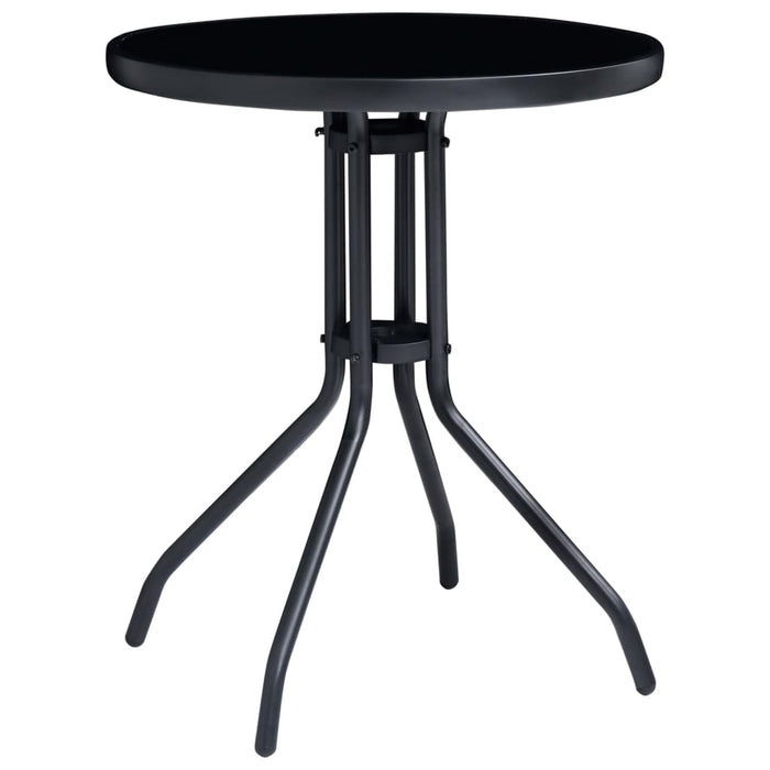 Set da Bistrot 3 pz in Alluminio e Textilene Nero cod mxl 42070