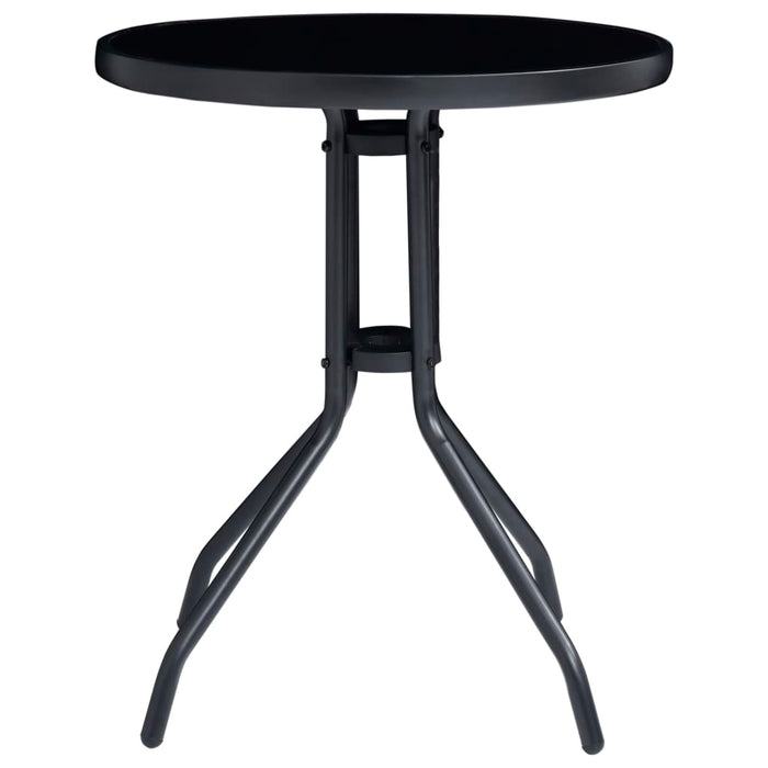 Set da Bistrot 3 pz in Alluminio e Textilene Nero cod mxl 42070