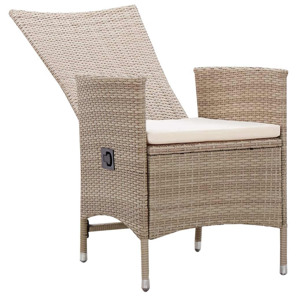 Set Mobili da Pranzo per Giardino 7 pz in Polyrattan Beige  cod mxl 40521