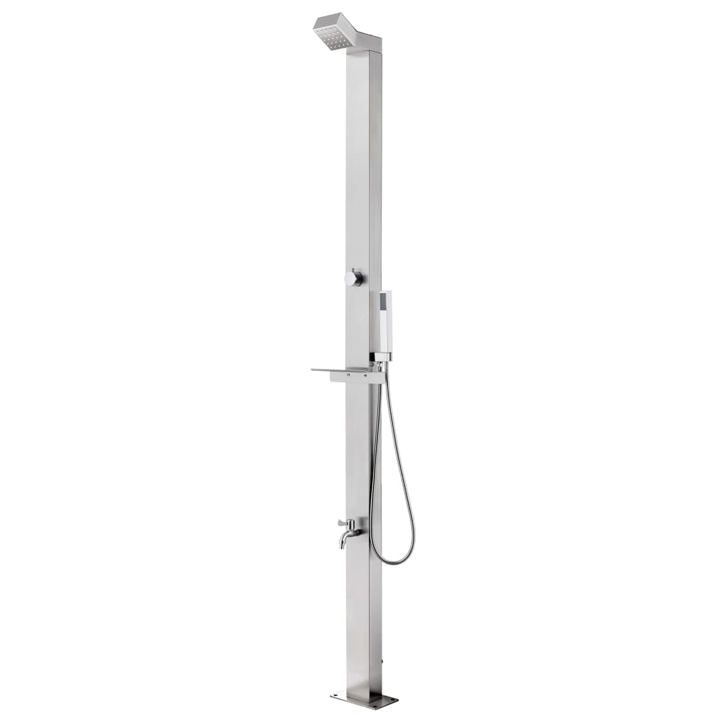 Doccia da Giardino con Base Marrone 225 cm in Acciaio Inox cod mxl 53817