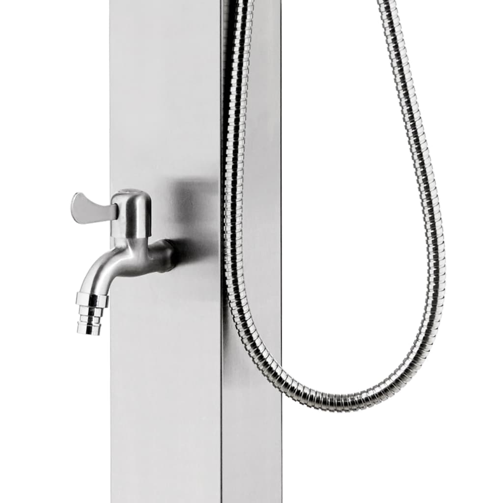 Doccia da Giardino con Base Marrone 225 cm in Acciaio Inox cod mxl 53817