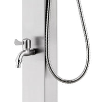 Doccia da Giardino con Base Grigia 225 cm in Acciaio Inox cod mxl 50832