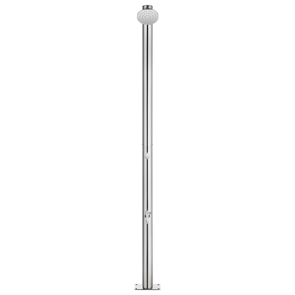 Doccia da Giardino con Base Grigia 220 cm in Acciaio Inox cod mxl 50582