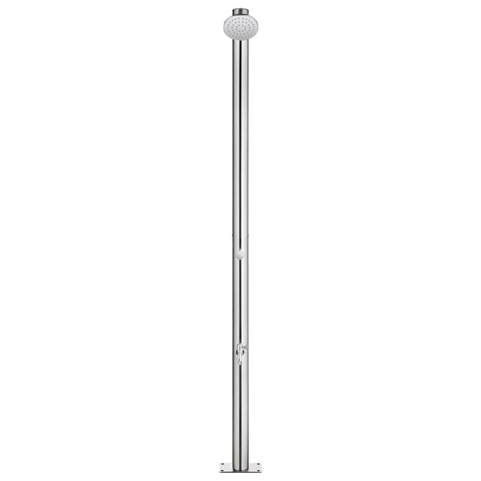 Doccia da Giardino con Base Grigia 220 cm in Acciaio Inox cod mxl 50582