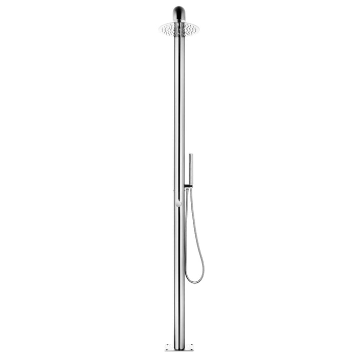 Doccia da Giardino con Base Grigia 230 cm in Acciaio Inox cod mxl 50721