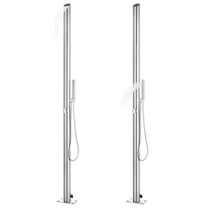 Doccia da Giardino con Base Grigia 225 cm in Acciaio Inox cod mxl 50566