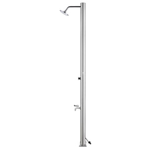 Doccia da Giardino con Base Grigia 220 cm in Acciaio Inox cod mxl 50015