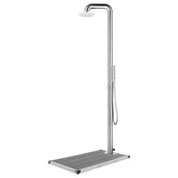 Doccia da Giardino con Base Grigia 230 cm in Acciaio Inox cod mxl 48914