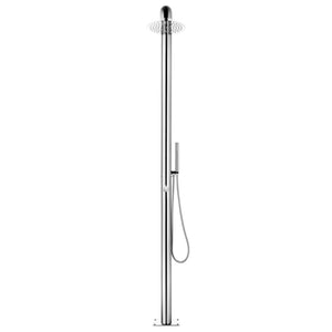 Doccia da Giardino con Base Grigia 230 cm in Acciaio Inox cod mxl 48914