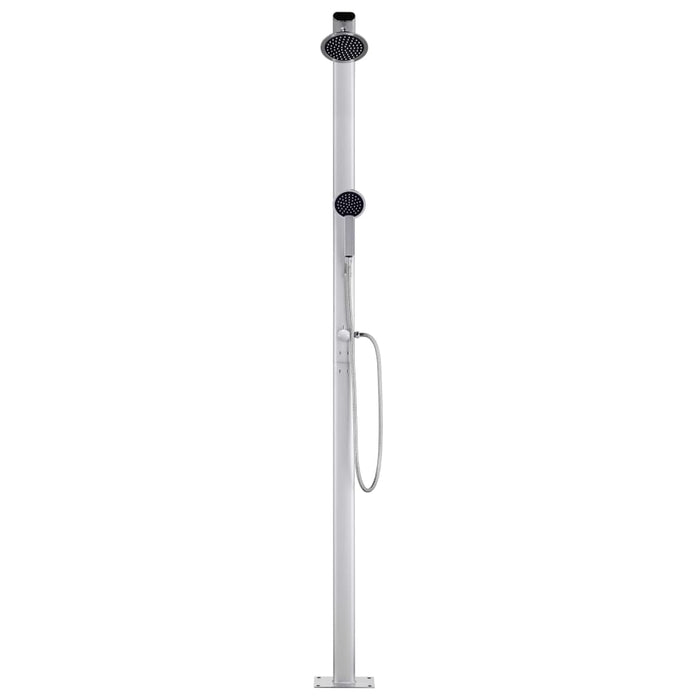 Doccia da Giardino con Base Grigia 220 cm in Alluminio 3070796