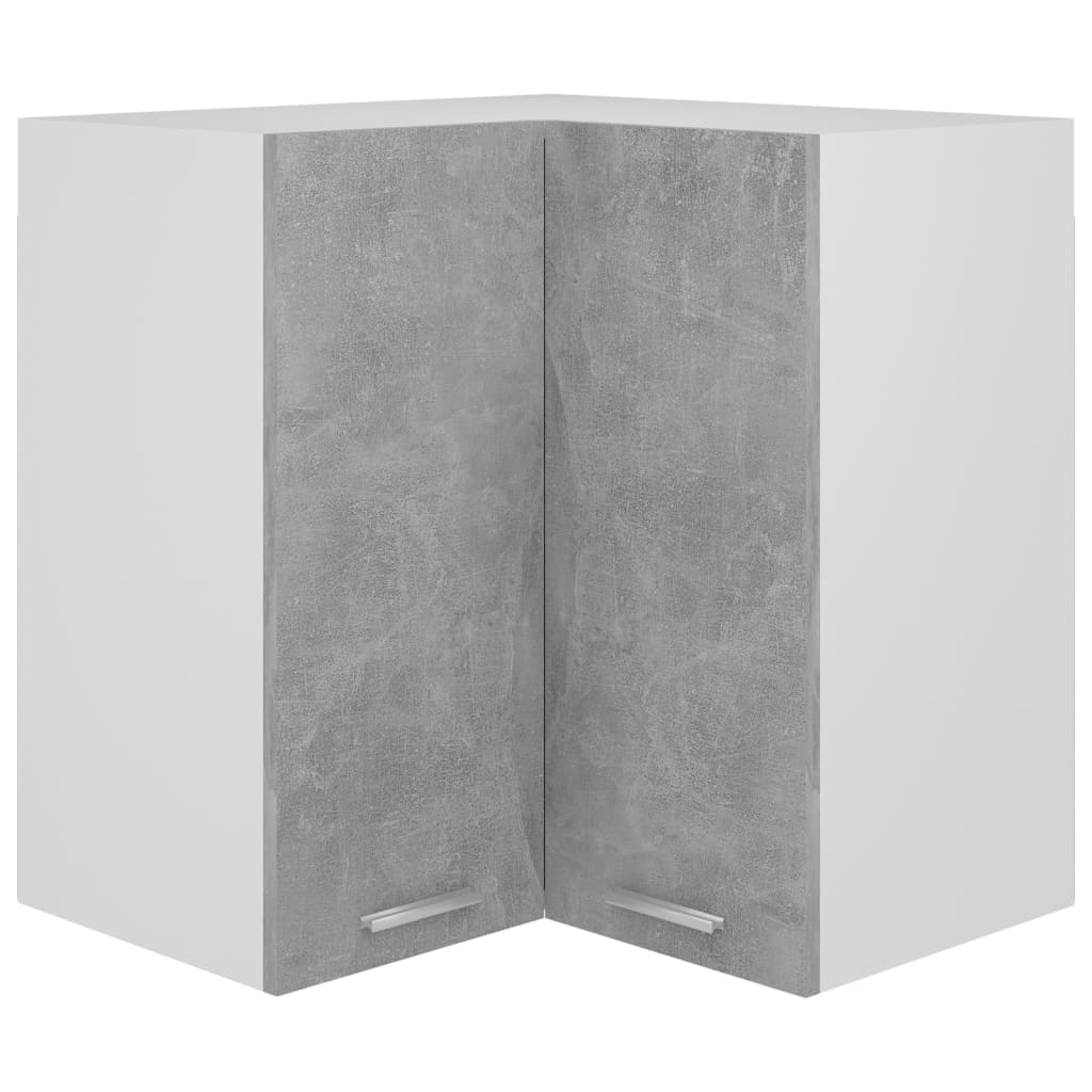 Pensile Angolare Grigio Cemento 50x31x60 cm in Truciolato 806394