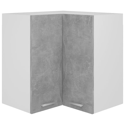 Pensile Angolare Grigio Cemento 50x31x60 cm in Truciolato 806394