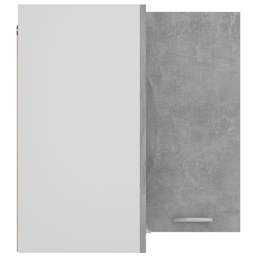 Pensile Angolare Grigio Cemento 50x31x60 cm in Truciolato 806394