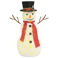 Figura Natalizia Pupazzo di Neve a LED Tessuto Pregiato 60 cm 329759