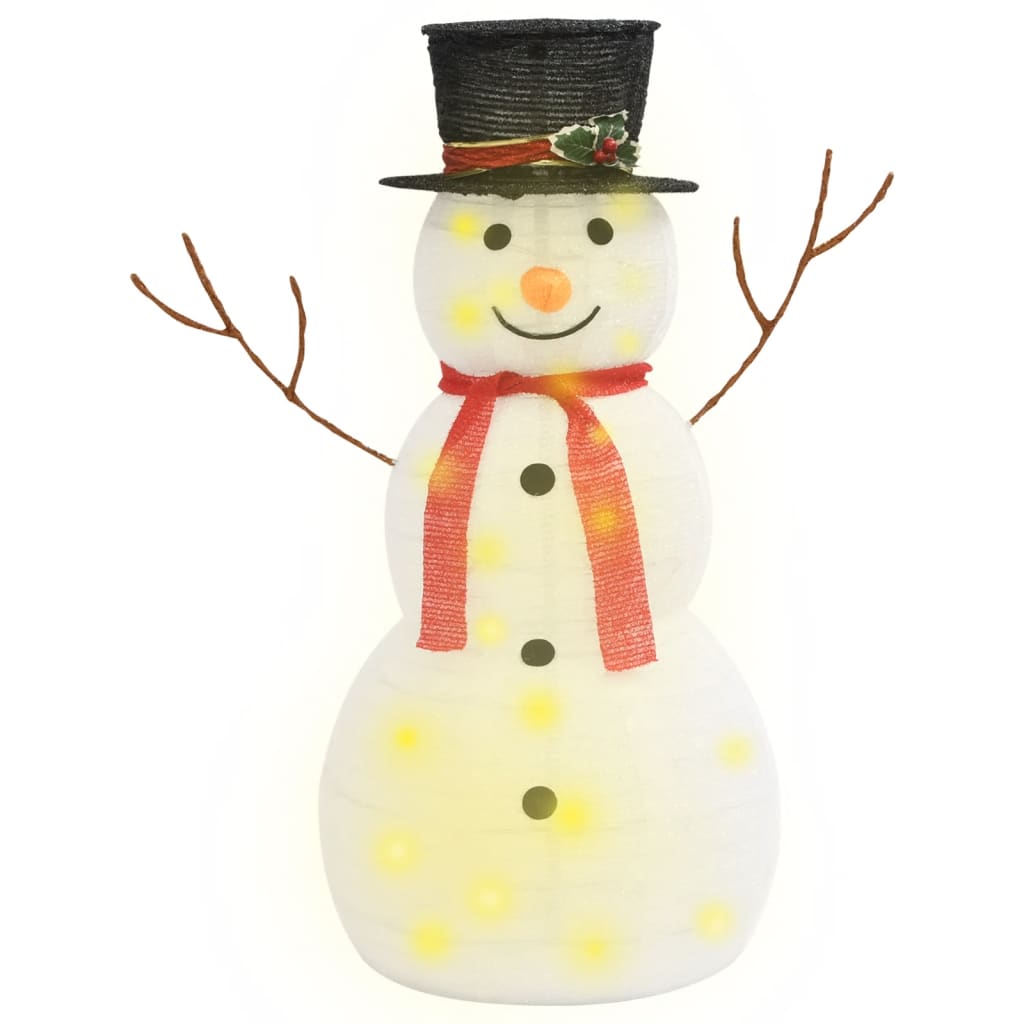 Figura Natalizia Pupazzo di Neve a LED Tessuto Pregiato 90 cm cod mxl 39826