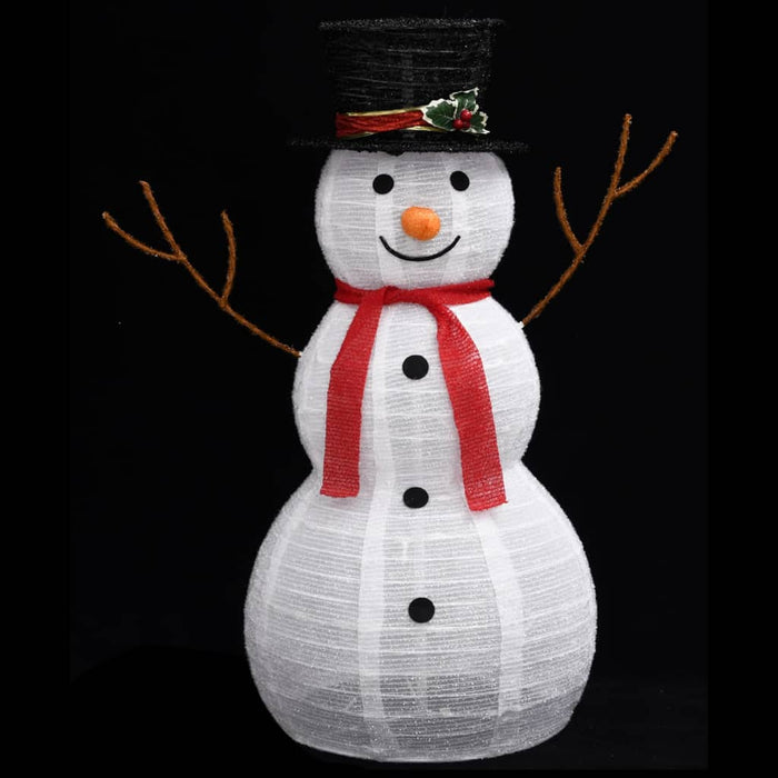 Figura Natalizia Pupazzo di Neve a LED Tessuto Pregiato 90 cm cod mxl 39826