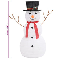 Figura Natalizia Pupazzo di Neve a LED Tessuto Pregiato 90 cm cod mxl 39826