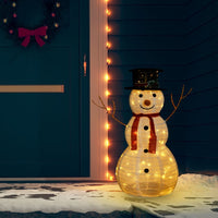 Figura Natalizia Pupazzo di Neve a LED Tessuto Pregiato 90 cm cod mxl 39826