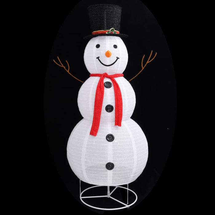 Figura Natalizia Pupazzo di Neve a LED Tessuto Pregiato 180 cm 329762