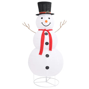 Figura Natalizia Pupazzo di Neve a LED Tessuto Pregiato 180 cm 329762