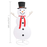 Figura Natalizia Pupazzo di Neve a LED Tessuto Pregiato 180 cm 329762