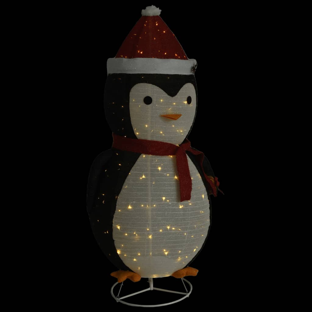 Figura Decorativa Pinguino Natale con LED Tessuto Lusso 180cm cod 11538