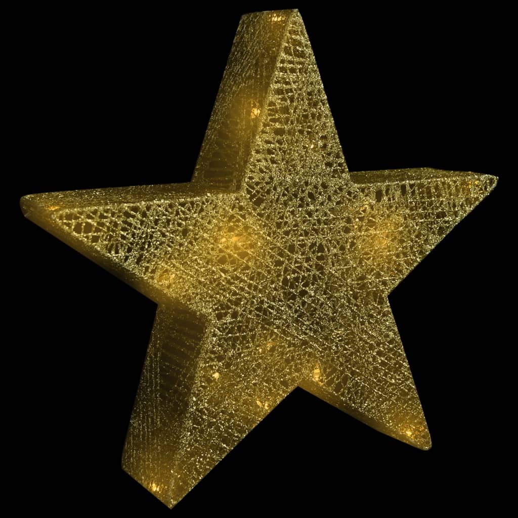 Decorazioni Natale Stelle 3 pz Oro in Rete LED Interni Esterni 329775