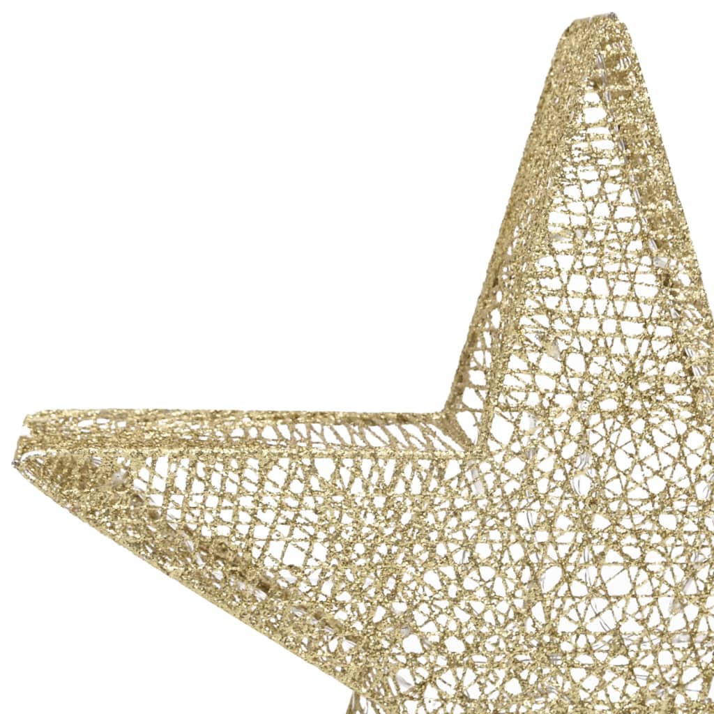 Decorazioni Natale Stelle 3 pz Oro in Rete LED Interni Esterni 329775