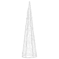 Piramide Decorativa Cono di Luce LED Acrilico Bianco Freddo 60cm