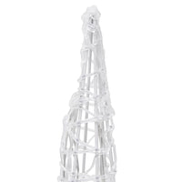 Piramide Decorativa Cono di Luce LED Acrilico Bianco Freddo 60cm