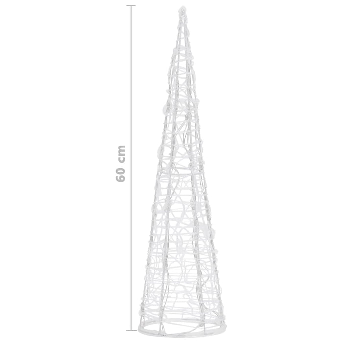 Piramide Decorativa Cono di Luce LED Acrilico Blu 60 cm