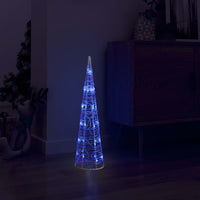 Piramide Decorativa Cono di Luce LED Acrilico Blu 60 cm