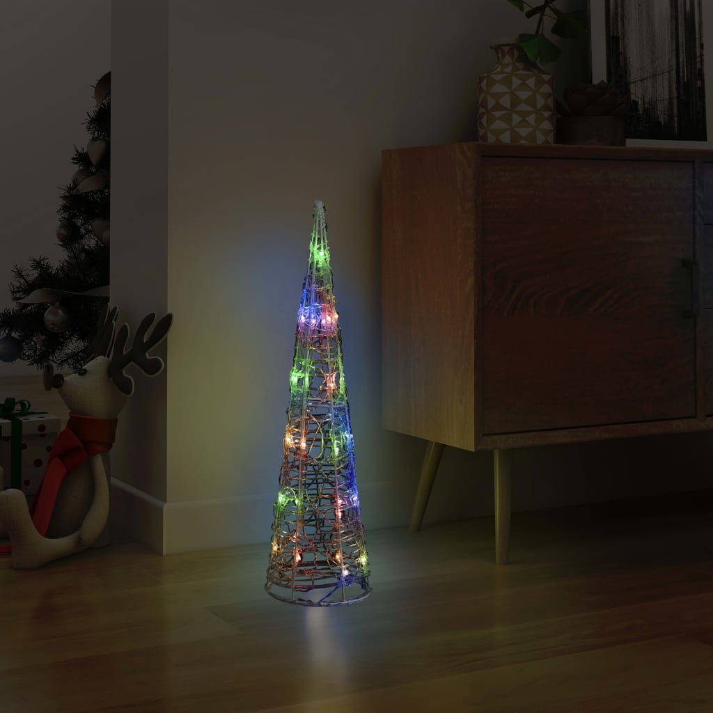 Piramide Decorativa Cono di Luce LED Acrilico Colorata 60 cm 329800