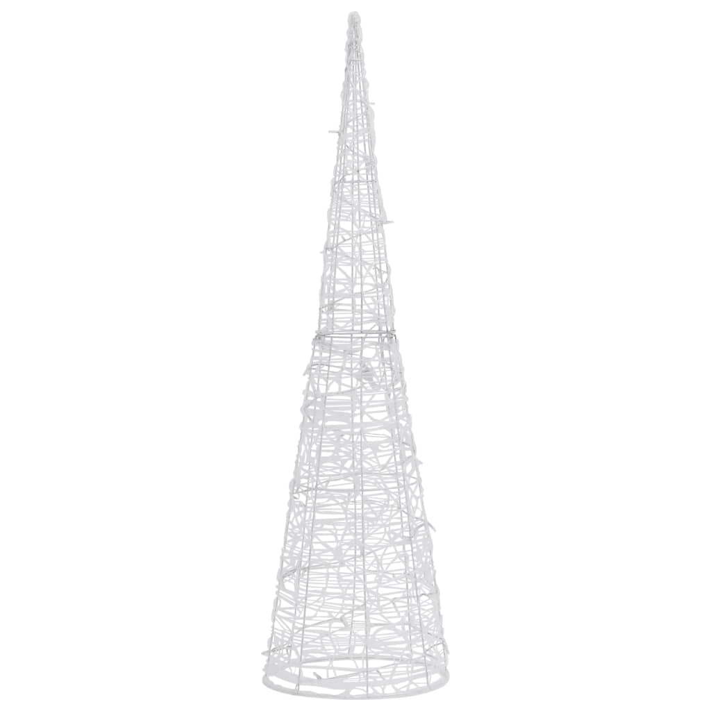 Piramide Decorativa Cono di Luce LED Acrilico Blu 90 cm