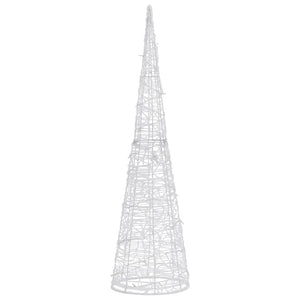 Piramide Decorativa Cono di Luce LED Acrilico Blu 90 cm