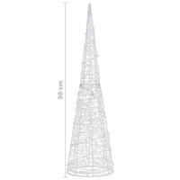 Piramide Decorativa Cono di Luce LED Acrilico Blu 90 cm