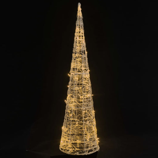 Piramide Decorativa Cono di Luce LED Acrilico Bianco Caldo 120cm 329805