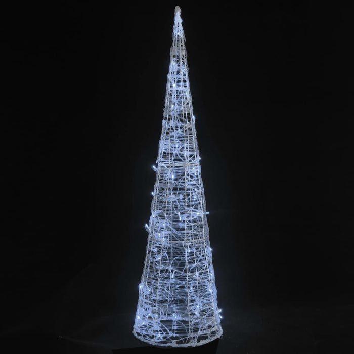 Piramide Decorativa Cono di Luce LED Acrilico Bianco Freddo 120cm