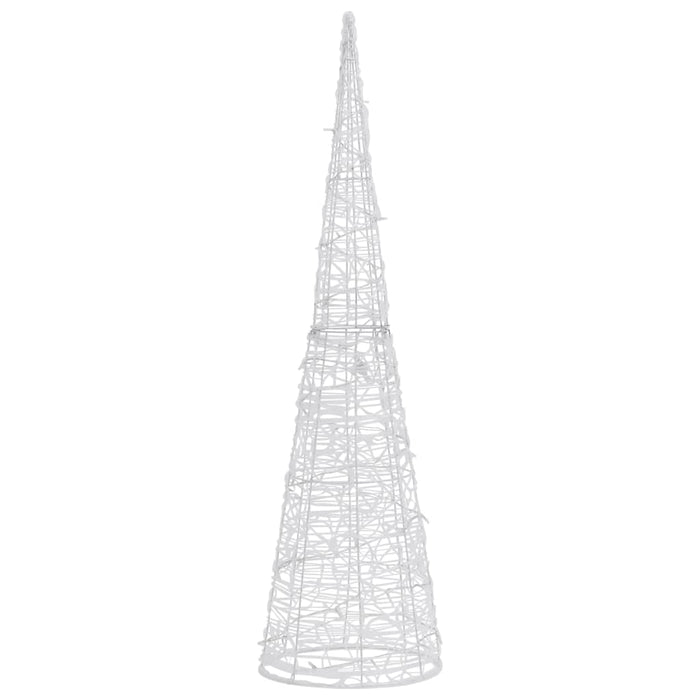 Piramide Decorativa Cono di Luce LED Acrilico Bianco Freddo 120cm