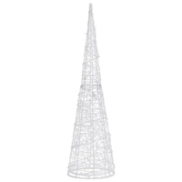 Piramide Decorativa Cono Luce LED Acrilico Bianco Freddo 120 cm 329806