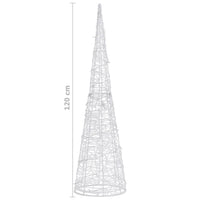 Piramide Decorativa Cono di Luce LED Acrilico Bianco Freddo 120cm