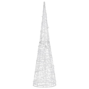 Piramide Decorativa Cono di Luce LED Acrilico Blu 120 cm