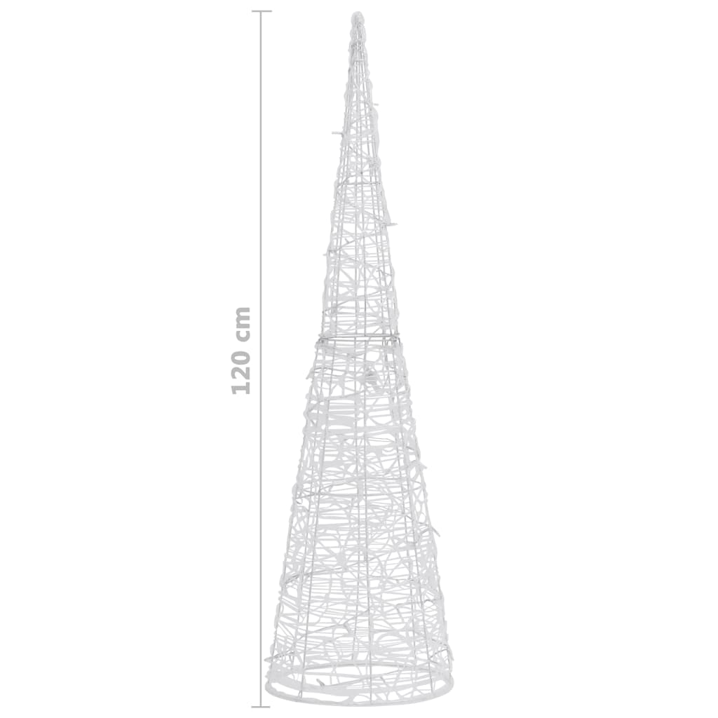 Piramide Decorativa Cono di Luce LED Acrilico Blu 120 cm